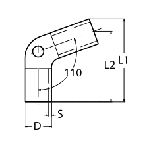 ELBOW 110° A4 25.0 — 8565425 MTECH