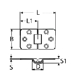 HINGE A4 70X42 — 86704070 42 MTECH