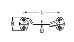 CABIN HOOK A4 50MM — 8650450 MTECH