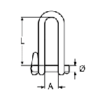 KEY PIN SHACKLE A4 6MM — 832446 MTECH