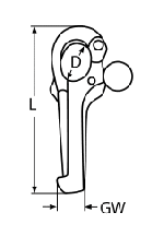 PELICAN HOOK A4 10MM — 8283410 MTECH