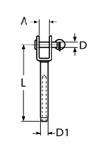 FORK TERMINAL A4 6MM — 8280406 MTECH