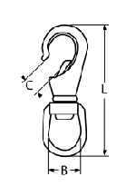 SWIVEL EYE SNAP A4 22MM — 8257422 MTECH