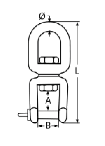 EYE AND JAW SWIVEL A4 8MM — 8255408 MTECH