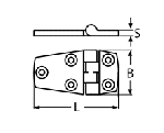 DOOR HINGE A4 76X38 — 8234476 38 MTECH