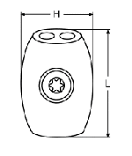 EGG SHAPED WIRE CLAMP A4 6MM — 814391406 MTECH