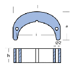 HORSESHOE 50-75HP CF.74 ALUMINUM — 00909AL TSEAL