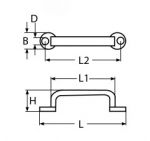 HANDLE, END-POLISHED A2 80MM — 83352080 MTECH