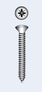 CROSS RECESSED TAPPING SCREW, RAISED COUNTERSUNK HEAD - 5.5x25 mm — 7983455 25 MTECH