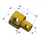 4300 SERIES BRASS PIVOT (1/4-28 THREAD) — 309790 PRETECH