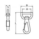 STRAP CLIP WITH SWIVEL (BIMINI) — 8540465 37 MTECH