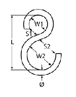 КУКА S-ОБРАЗНА АСИМЕТРИЧНА А2 3x30mm — 839823 MTECH