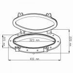 OVAL PORTHOLE 130x410x220 cm WHITE — SFPP103