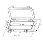 RECTANGULAR PORTHOLE 400x200 cm WHITE — SFPP104