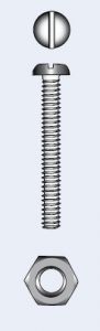 SLOTTED CHEESE HEAD SCREW WITH NUT - M4x30 mm — 9008444 30 MTECH