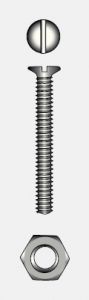 SLOTTED CHEESE HEAD SCREW WITH NUT - 3x10 mm — 9096343 10 MTECH