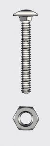 MUSHROOM HEAD SQUARE NECK BOLT WITH NUT - 8x40 mm — 9060348 40 MTECH