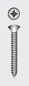 CROSS RECESSED TAPPING SCREW, RAISED COUNTERSUNK HEAD - 2.9x9.5 mm — 97983429 95 MTECH