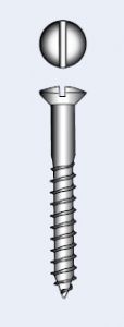 SLOTTED RAISED COUNTERSUNK HEAD WOOD SCREW - 2.5x16 mm — 90095425 16 MTECH