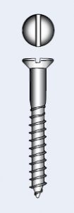 SLOTTED COUNTERSUNK HEAD WOOD SCREW - 3.0x12 mm — 9009743 12 MTECH