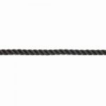 “TREM BALMORAL“ 3-STRAND POLYESTER MOORING ROPE BLACK 12mm — T5212000 TREM