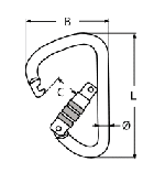 КАРАБИНА АЛУМИНИЕВА СЪС ЗАКЛЮЧВАНЕ12x117mm — 814674012 116 MTECH