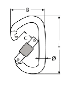 КАРАБИНА АЛУМИНИЕВА СЪС ЗАКЛЮЧВАНЕ12x112mm — 814673012 111 MTECH