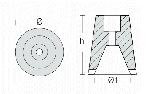 ZINC ANODE — PRP-800400SOLE/3 RAK