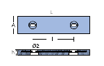 PLATE 145x67x22 CF70 W/ INSERT — 00243 TSEAL