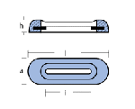 ANODE AL TYPE FAIRLINE 200x65x40 INSERT SLOTTED 110 — 00269EAL TSEAL