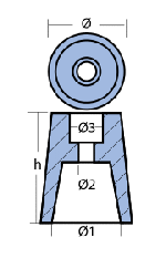 RADICE CONICAL PROP NUT — 00406 TSEAL