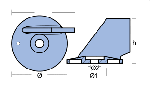 SKEG FOR ENGINE FOR ENGINE JOHNSON/EVINRUDE — 00931 TSEAL