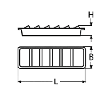 ВЕНТИЛАЦИОННА РЕШЕТКА A4 327x113xH38 — 814074406 MTECH