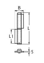 ПАНТА ЗА ЗАВАРЯВАНЕ 2 ЧАСТИ С ЩИФТ, 100 mm — 8147502100 MTECH