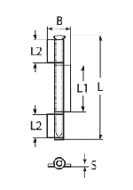 ПАНТА ЗА ЗАВАРЯВАНЕ 3 ЧАСТИ С ЩИФТ, 100 mm — 8147512100 MTECH