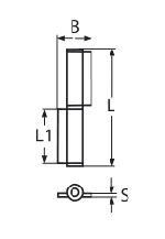 1 PART WELD-ON HINGE — 8147522100 MTECH