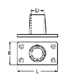 ОСНОВА ПРАВОЪГЪЛНА 90° A4 22mm — 8203422 MTECH