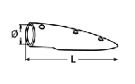 RAIL END 5,5° A4 22MM — 8214422 MTECH