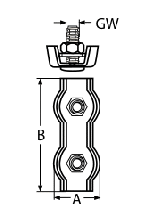 DUPLEX WIRE ROPE CLIP A4 4MM — 8284404 MTECH