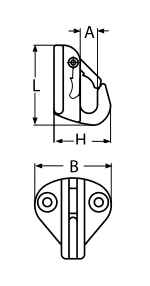 FENDER HOOK A4 5MM — 8291405 MTECH