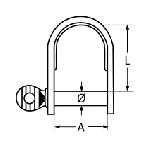 FLAT SHACKLE, SHORT TYPE A4 4MM — 829744 MTECH