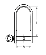 FLAT SHACKLE, LONG TYPE A4 5MM — 829845 MTECH