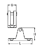 DECK HINGE 90° A4 56X17 — 8311456 17 MTECH