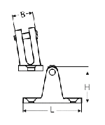 DECK HINGE ANGLE BASE 80° A4 56X20 — 8313456 20 MTECH