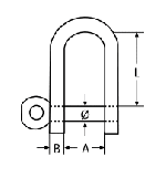 SHACKLE, SEMI ROUND TYPE A4 5MM — 833745 MTECH