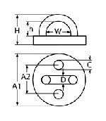 EYE PLATE, ROUND TYPE A2 5MM — 835325 MTECH