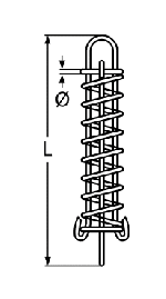 ШВАРТОВА ПРУЖИНА A2 5x270mm — 8377205 270 MTECH