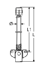 HATCH HOLDER, SPRING TYPE A2 235MM — 84722235 MTECH