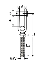 НАКРАЙНИК ЗА ТАЛРЕП С ЛЯВА РЕЗБА A4 M5 — 8503405 MTECH