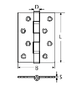 HINGE, HEAVY DUTY A2 — 85132100 75 MTECH